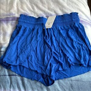 NWT MED HALARA Vibrant Blue Athletic Shorts